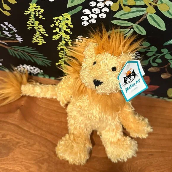 RARE HTF Vintage Jellycat Bunglie Tot Lion – NWT – Blue Tag (2000s) - Picture 7 of 7